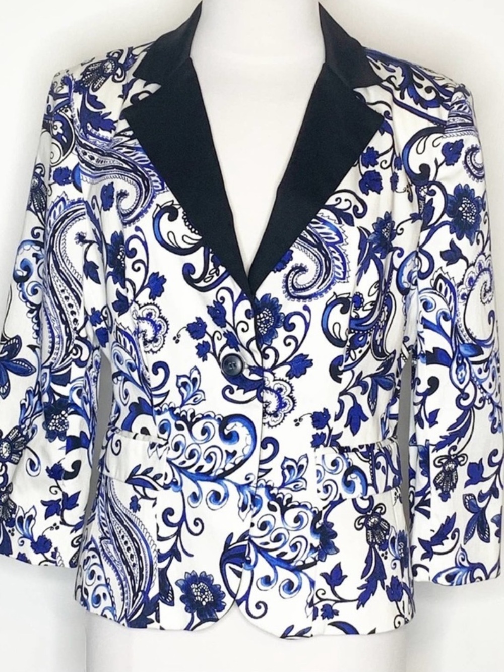 Boston proper floral paisley blazer